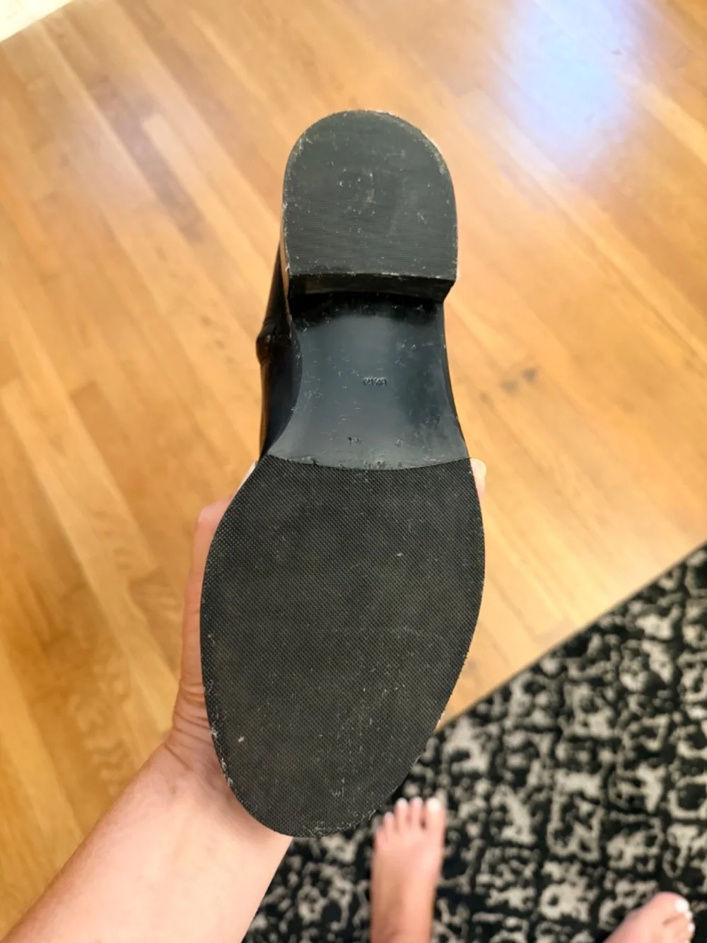 Tory Burch wide calf black suede riding boot